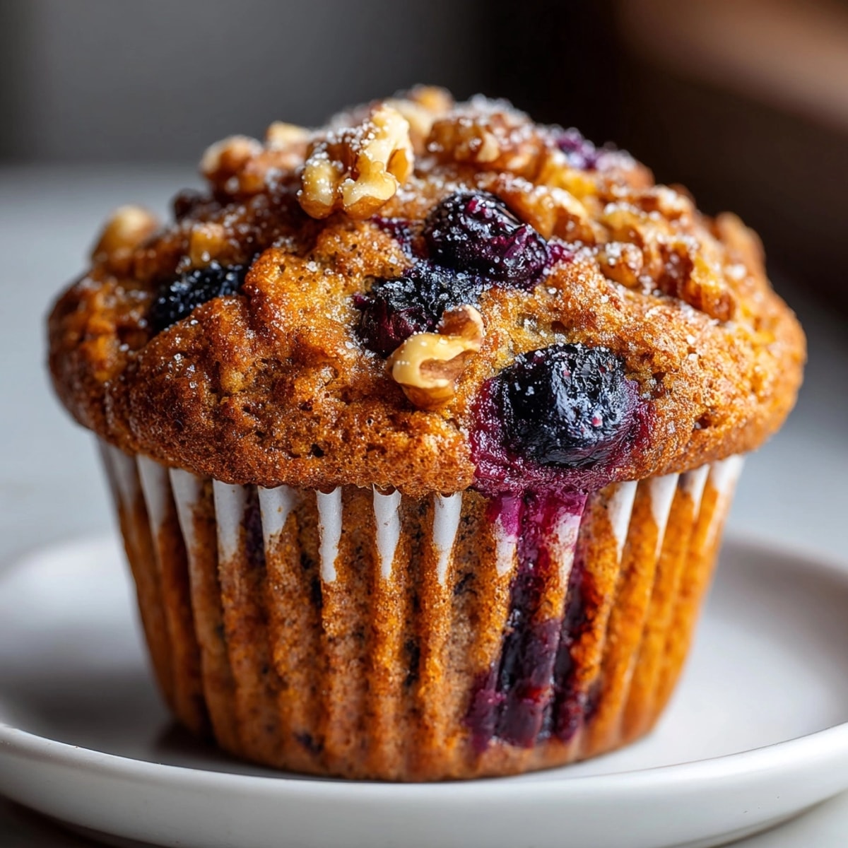 Freshly baked Muffins Ever cooling on a wire rack, golden and fluffy with berries.