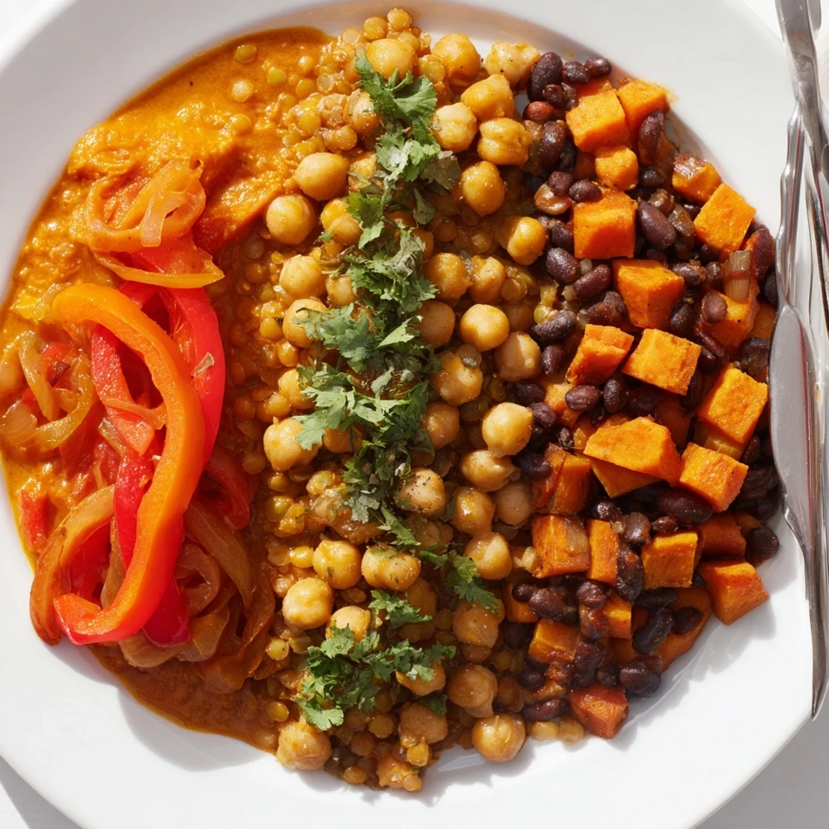 A vibrant Single-Pan Global Curries dish featuring colorful vegetables and rich spices.  