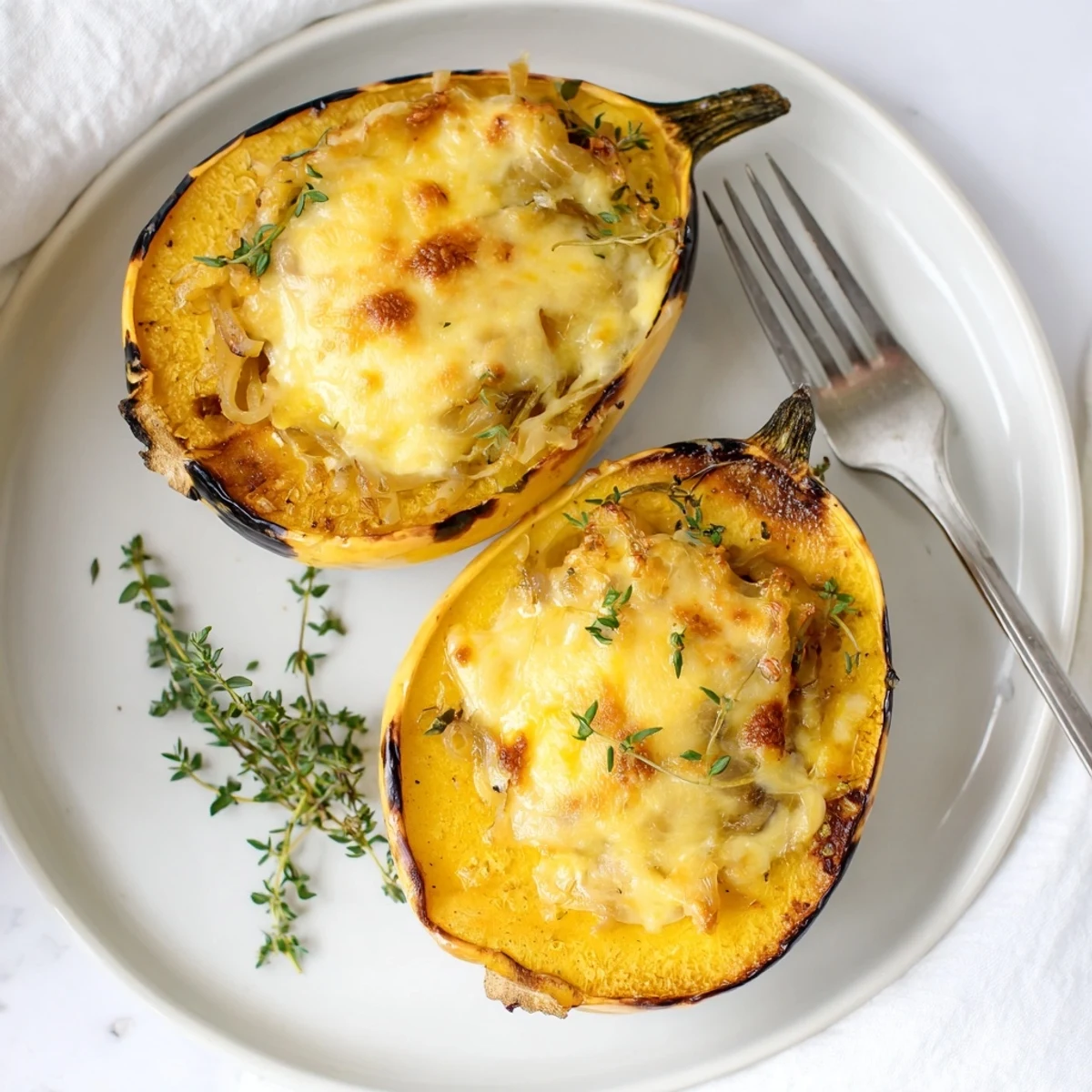Caramelized Onion Gruyere Squash