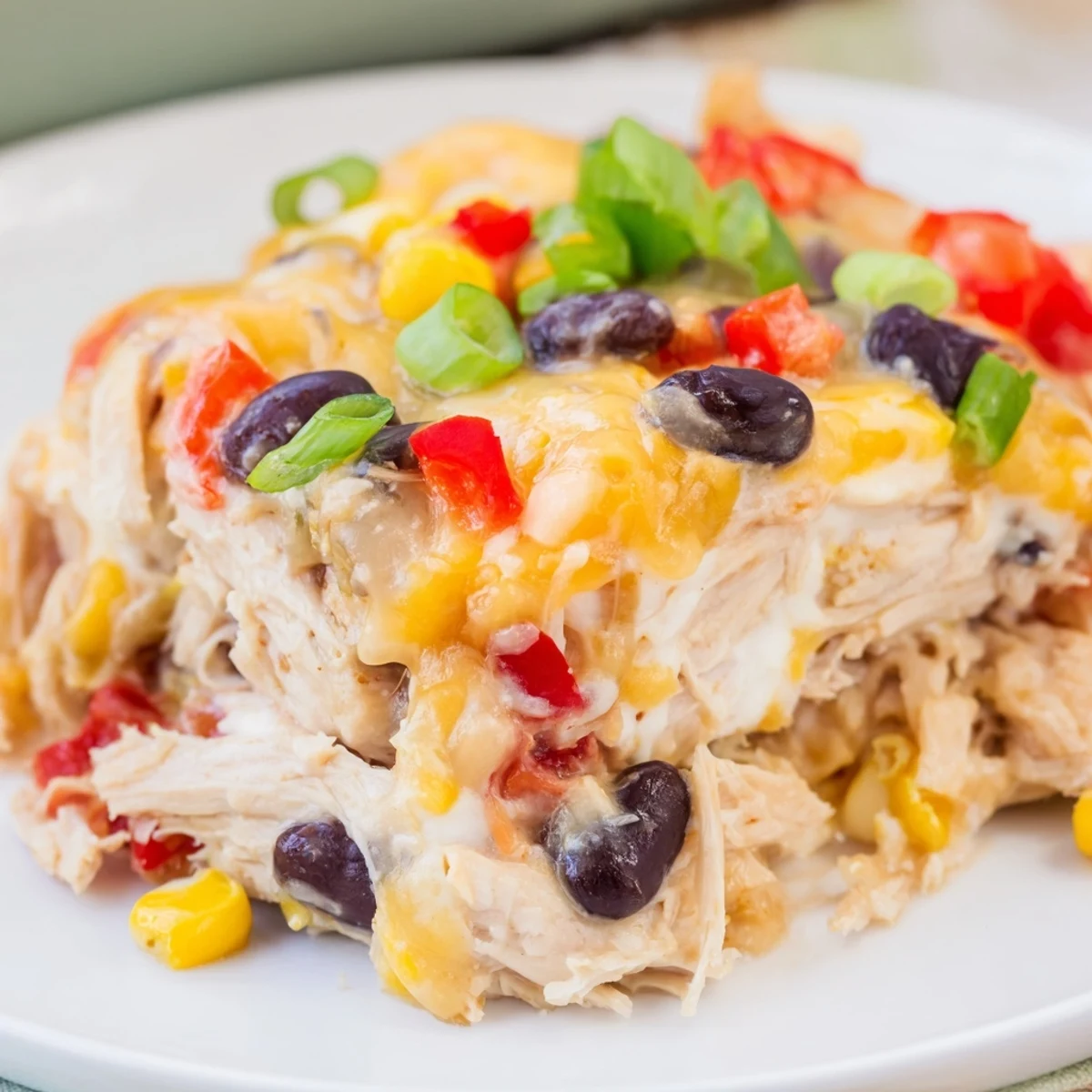 Warm, golden Taco Bell Copycat Chicken Bake with bubbly cheese, ready to slice and serve.
