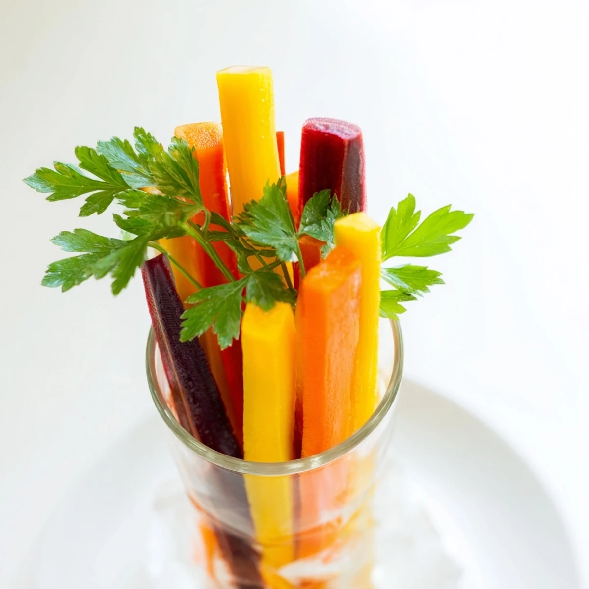 Chilled Simple Crudités: Colorful carrot sticks bursting with fresh flavor, ready for summer snacking.