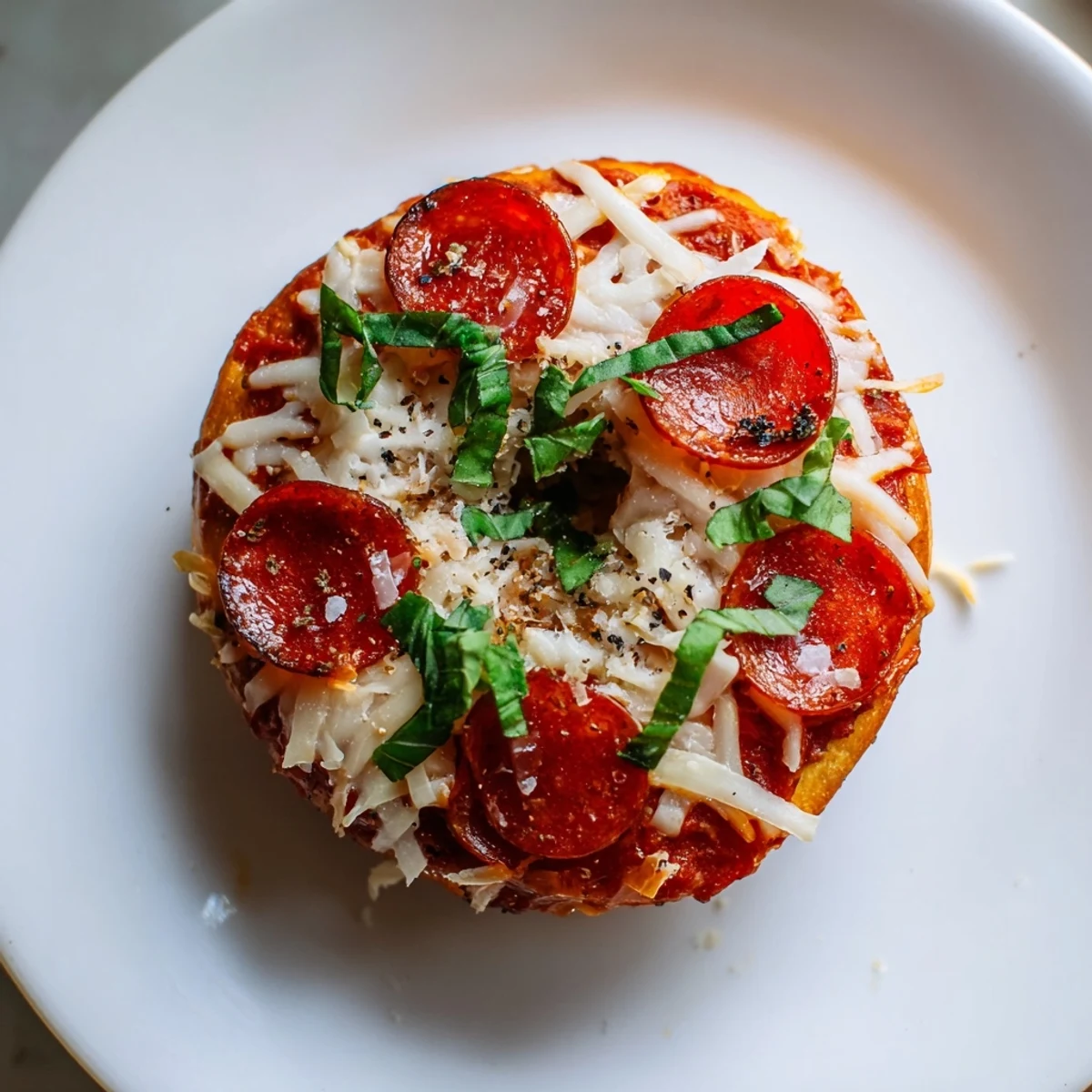 Delicious mini pepperoni pizza bagels, a fast and easy kid-friendly lunch or appetizer option.