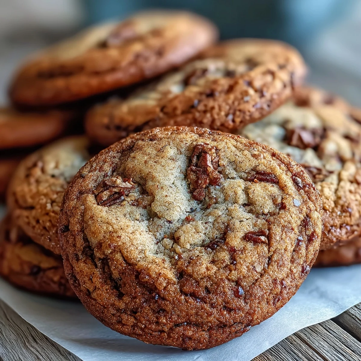 Golden-brown Hojicha Cookies on a rustic wooden board, perfect with a glass of milk.