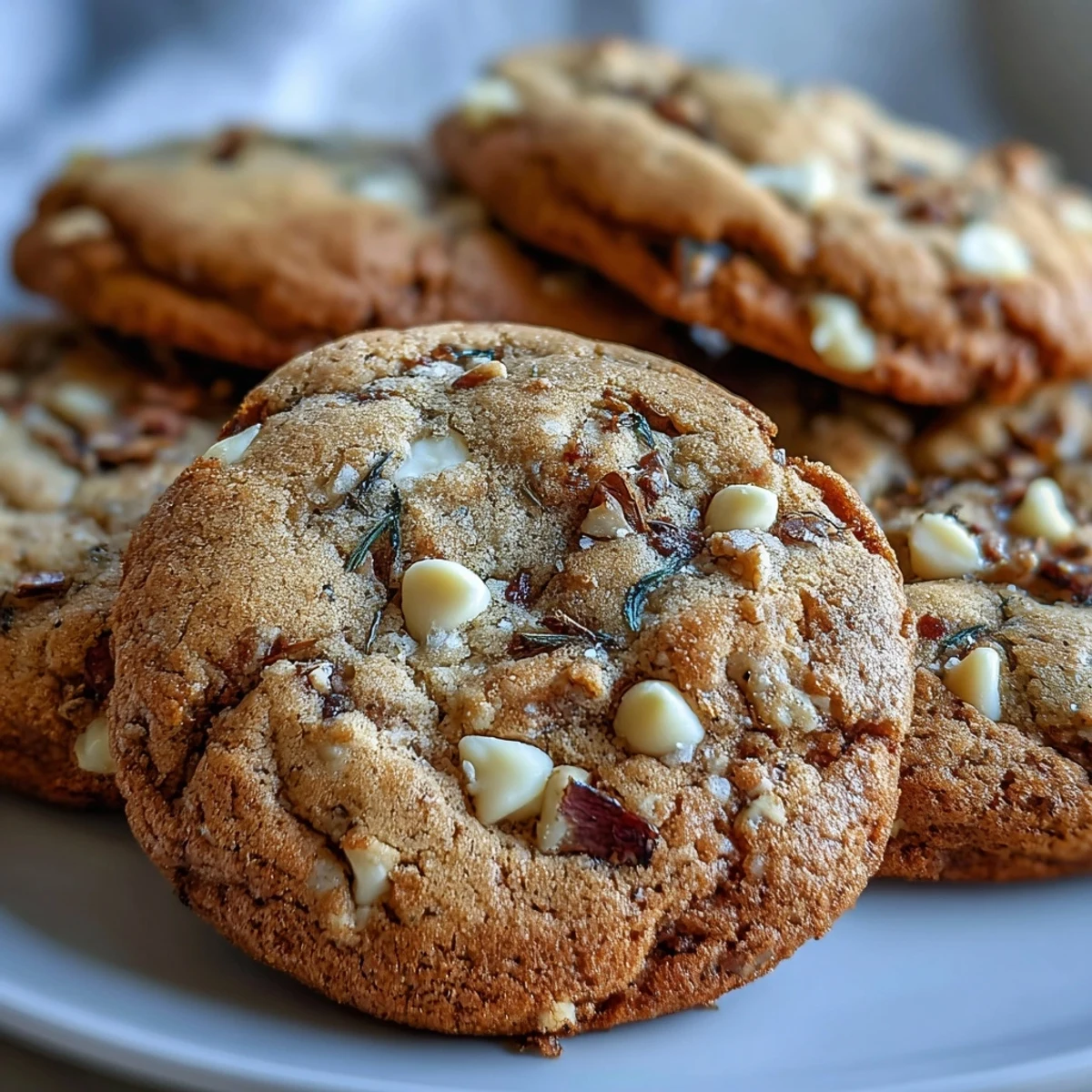 Golden Brown Butter Hojicha & Earl Grey Cookies on a wire rack, showcasing their crisp edges and chewy centers.