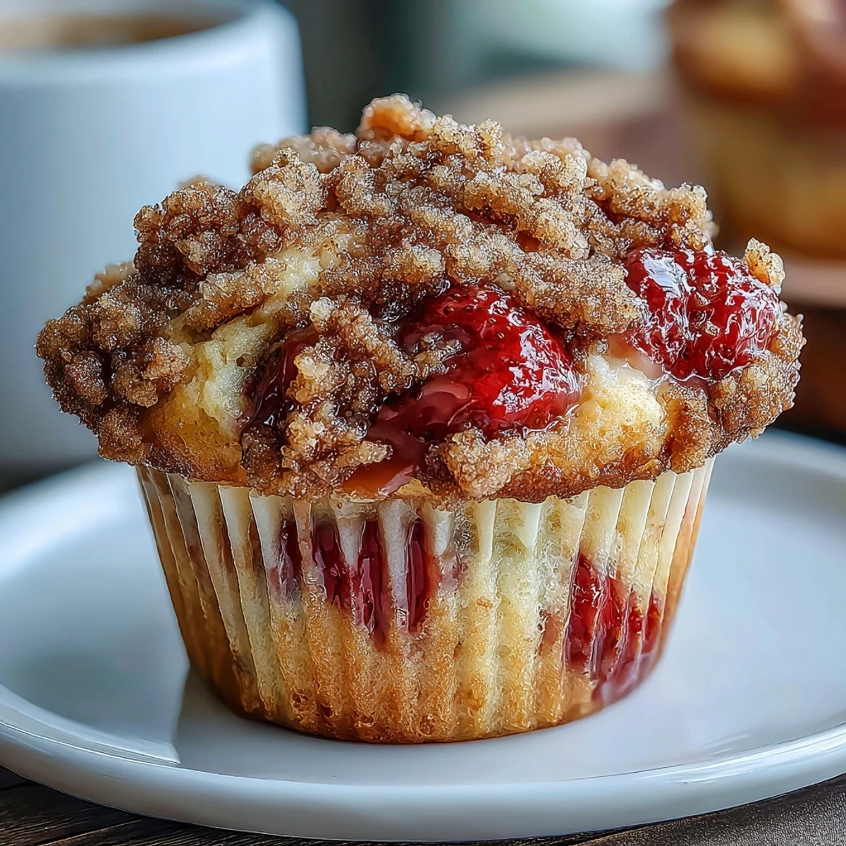 Strawberry Sourdough Muffins Crumb