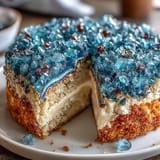Teal Gold Geode Cake