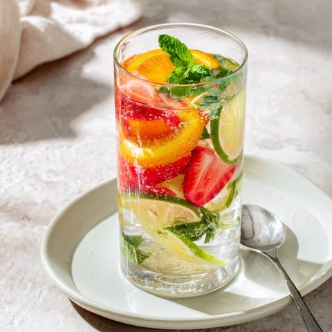 Refreshing watermelon-based mocktails garnished with mint and lemon slices for summer hydration.  