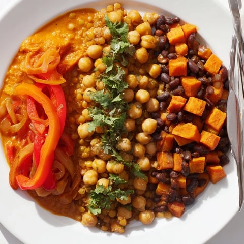 A vibrant Single-Pan Global Curries dish featuring colorful vegetables and rich spices.  