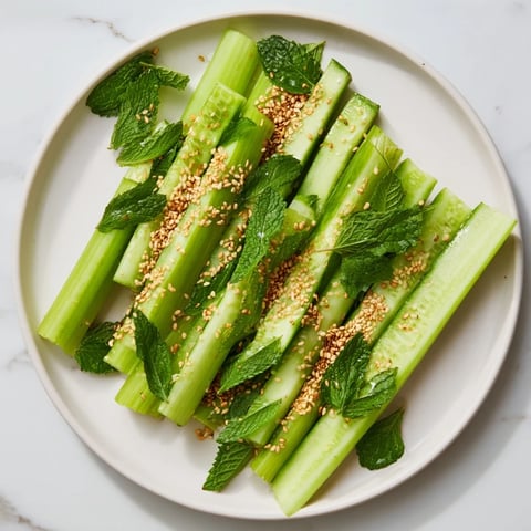 Crisp The Bamboo Zen appetizer presents artfully arranged celery and cucumber ready for a refreshing bite.