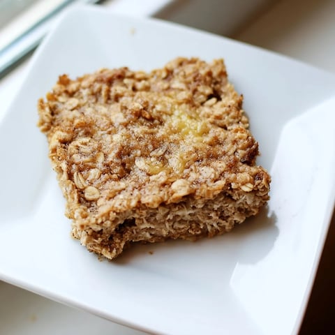 Golden Baked Oats That Taste Like Cake, served warm, promising delightful, cake-like flavors from the oven.