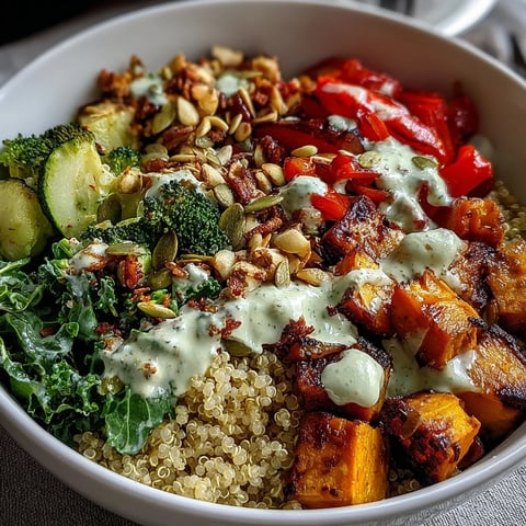 A close-up of the Meal Prep Week-Long Power Bowl showcasing fluffy quinoa, roasted sweet potatoes, and vibrant broccoli florets.