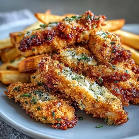Crispy Baked Chicken Parmesan Fries golden and crunchy, served with marinara and cool ranch for dipping.