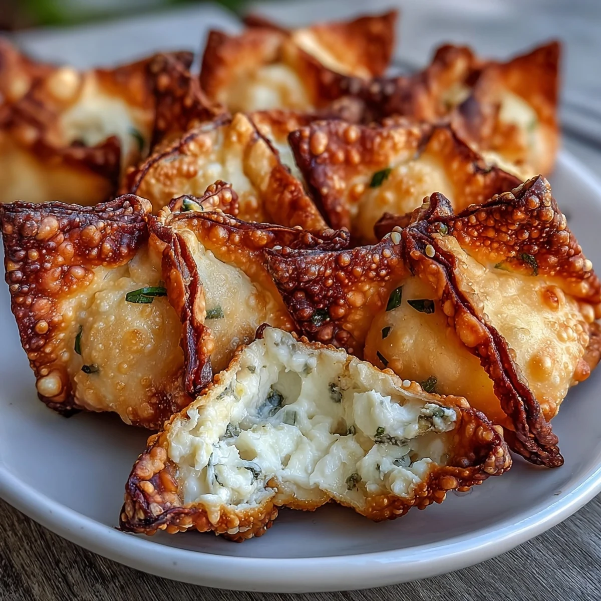 Crispy air-fried wontons filled with creamy cheese and spring onion, served with sweet chili dipping sauce.