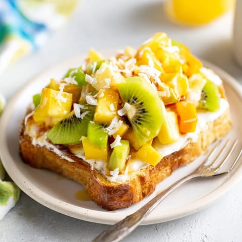 Yogurt Custard Toast Fruit