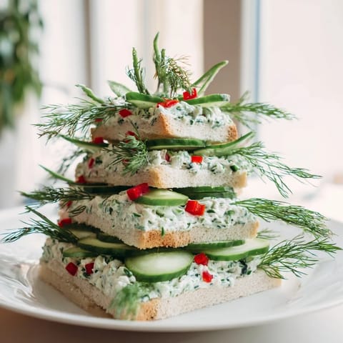 Cucumber Cream Cheese Tree