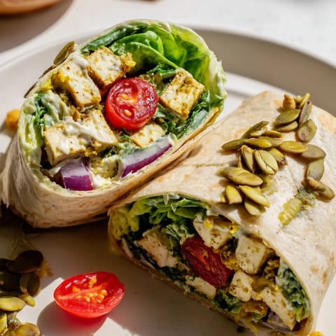 High-Protein Chickenless Wrap