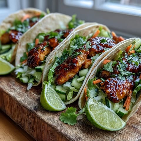 Sweet Chili Chicken Wraps stuffed with crisp lettuce, carrots, and cucumbers on a warm flour tortilla.