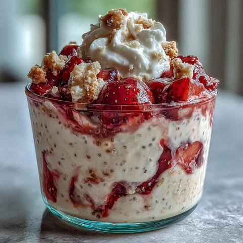 Strawberry Shortcake Overnight Oats