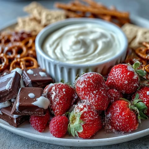 Colorful leftover strawberries paired with grapes, apples, and almonds on a festive board, served with tangy yogurt dip.  