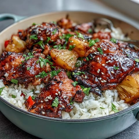 Pineapple Chicken and Rice Bake