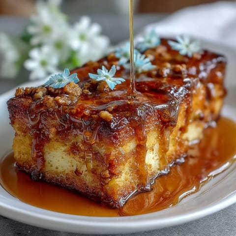 A golden dandelion honey cake with lemon glaze, moist and fragrant, perfect for spring celebrations or afternoon tea.