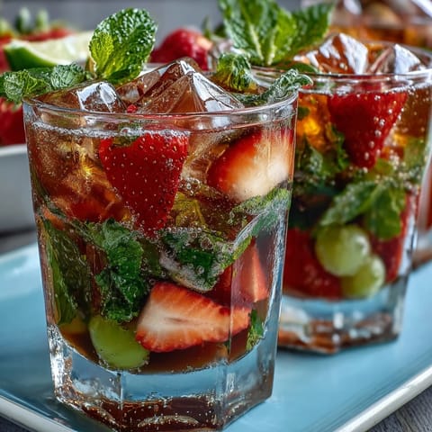 A vibrant Spring Sangria Mocktail with white grape juice, citrus slices, and fresh mint in a glass pitcher.