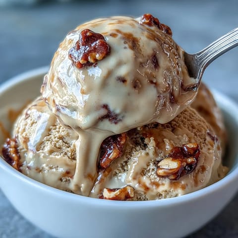 A scoop of luscious 4-Ingredient Peanut Butter Banana Ice Cream, served soft.