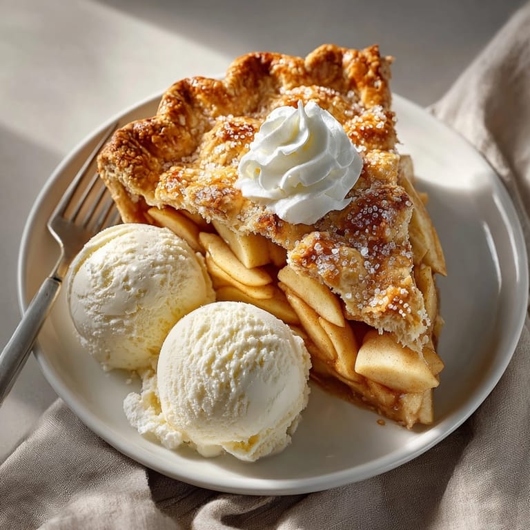 Classic apple pie with golden, flaky crust and bubbling cinnamon apples fresh from the oven.