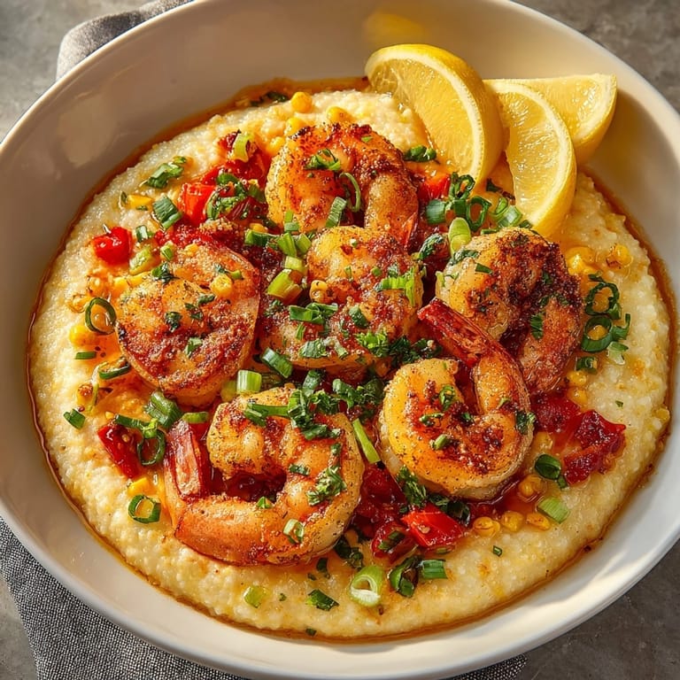 Picture a bowl of Southern Comfort Shrimp and Grits, perfect for a comforting meal.