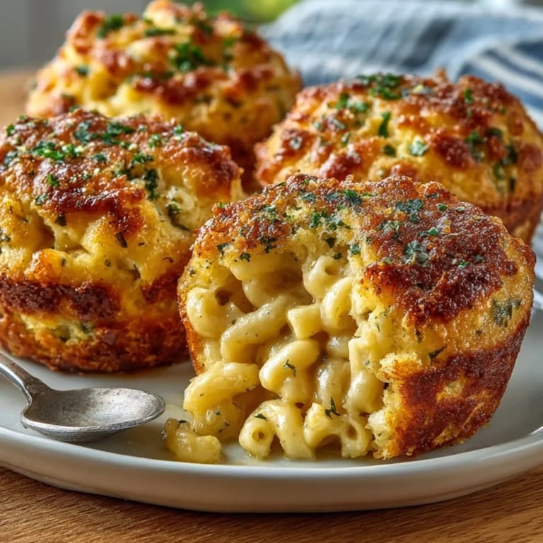 Freshly baked mac and cheese jalapeño cornbread muffins served warm, perfect for snacking or parties