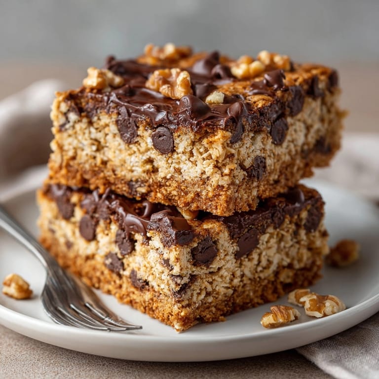 Freshly sliced Avocado Chocolate Chip Energy Bars cooling on parchment paper after baking, ready for snacking.