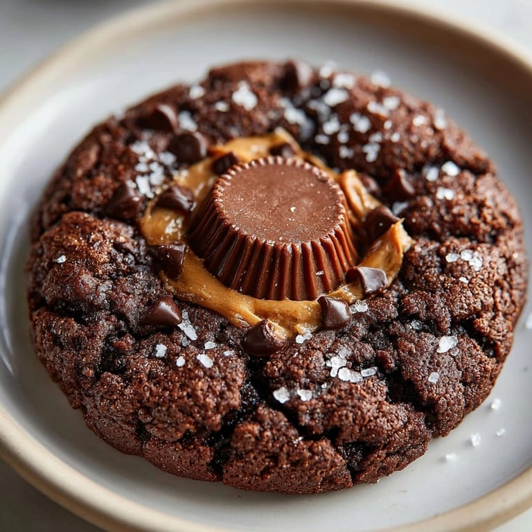 Easy Brownie Mix Blossom Cookies recipe: soft, chewy chocolate treats with a sweet peanut butter bite.