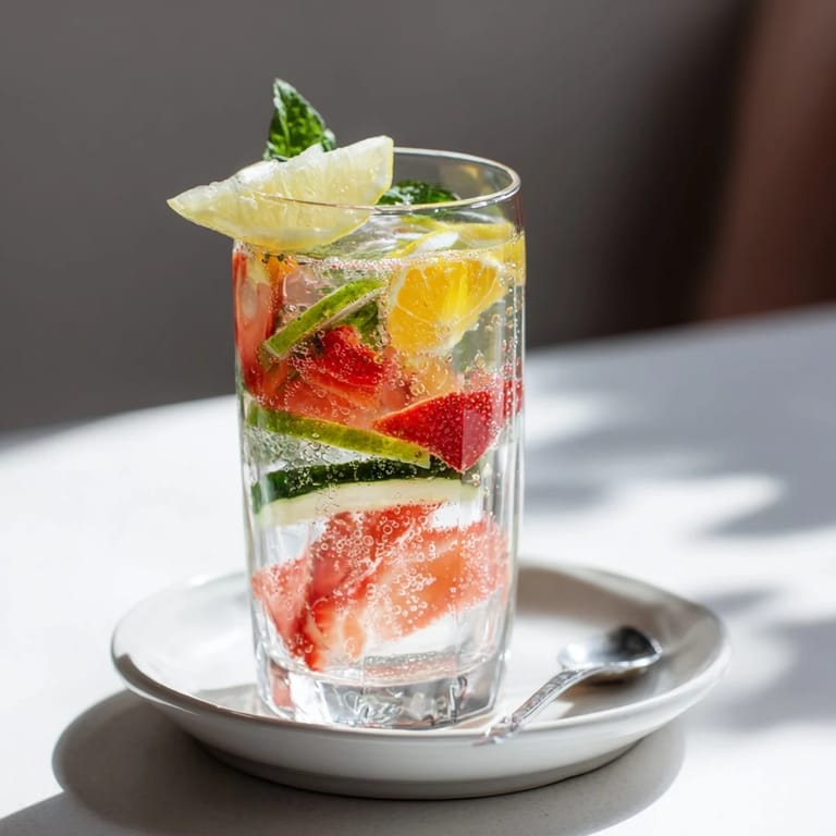 Delicious water-based mocktails infused with fresh fruit and herbs, perfect for warm afternoons.  