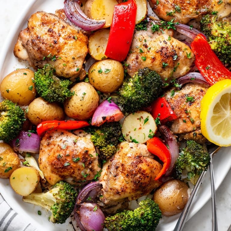 Easy Lazy Gourmet Chicken & Vegetable One-Pot dish, perfect for busy weeknights.