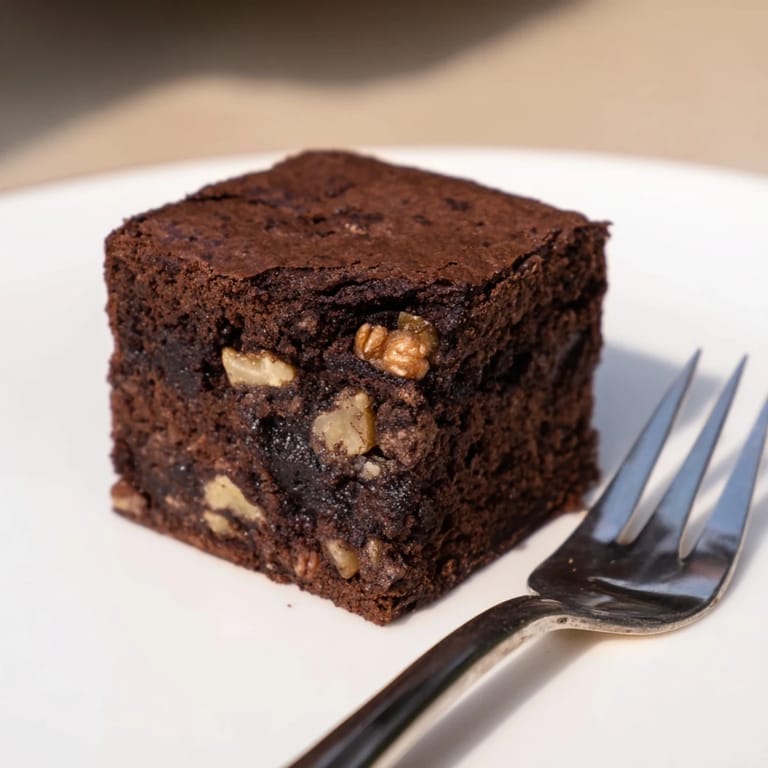 Fudgy zero-waste brownies made from leftover nut-milk pulp, perfect for dessert.  