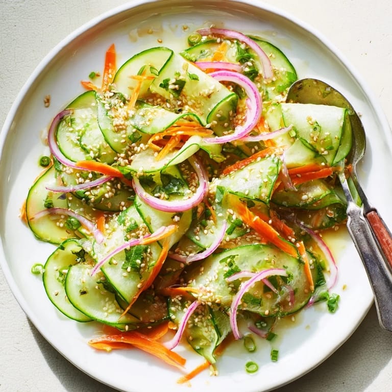 Light and zesty Cucumber Salad Remix with fresh herbs and a tangy sauce.