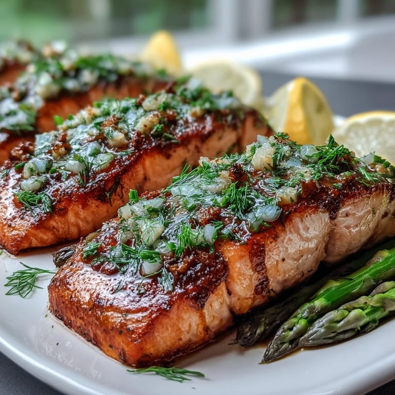 Vibrant Marry Me Salmon brushed with lemony olive oil marinade, resting on parchment paper after baking to perfection.