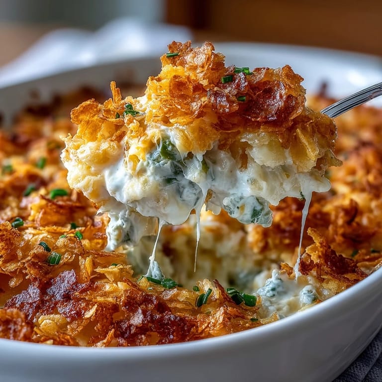 Spicy and creamy jalapeño cheddar potato bake with crispy buttered cornflake crust, a comforting side dish for any occasion.