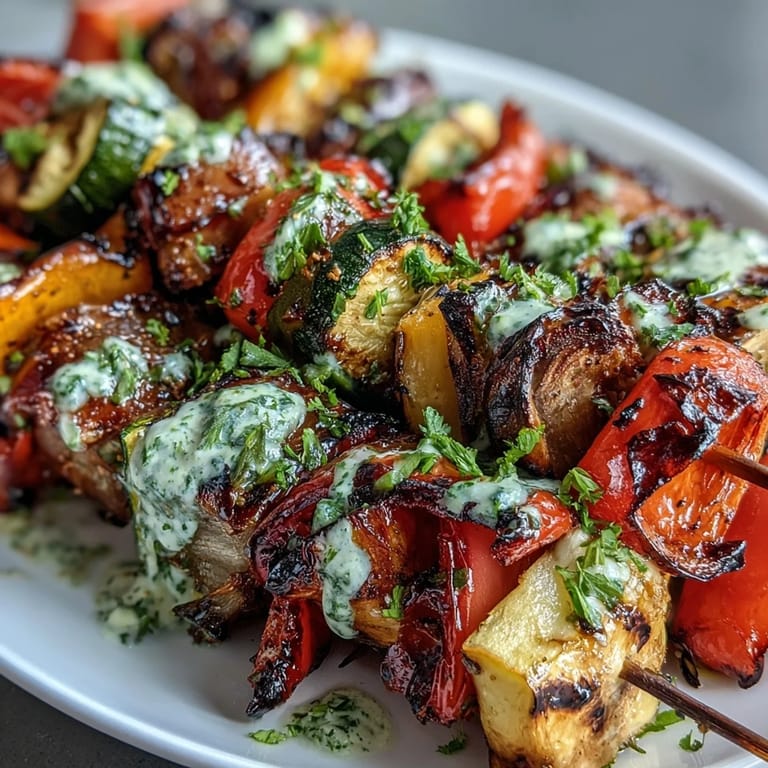 Succulent grilled veggie kabobs, perfect for outdoor meals, bursting with fresh flavors.