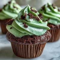 Vibrant green velvet cupcakes with creamy cream cheese frosting, perfect for festive St. Patricks Day celebrations.