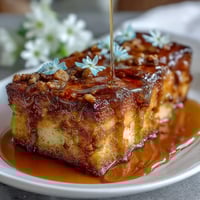 A golden dandelion honey cake with lemon glaze, moist and fragrant, perfect for spring celebrations or afternoon tea.
